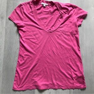 JAMES PERSE SHORT SLEEVE V NECK PULLOVER WOMENS 2